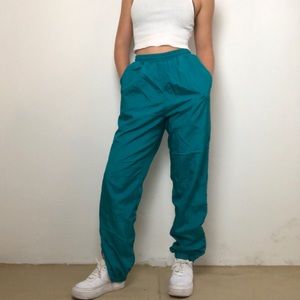 Vintage Nylon Teal Pants